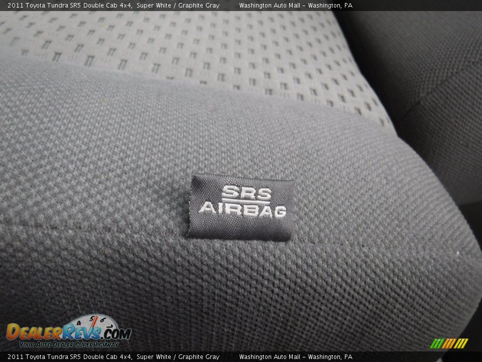 2011 Toyota Tundra SR5 Double Cab 4x4 Super White / Graphite Gray Photo #19