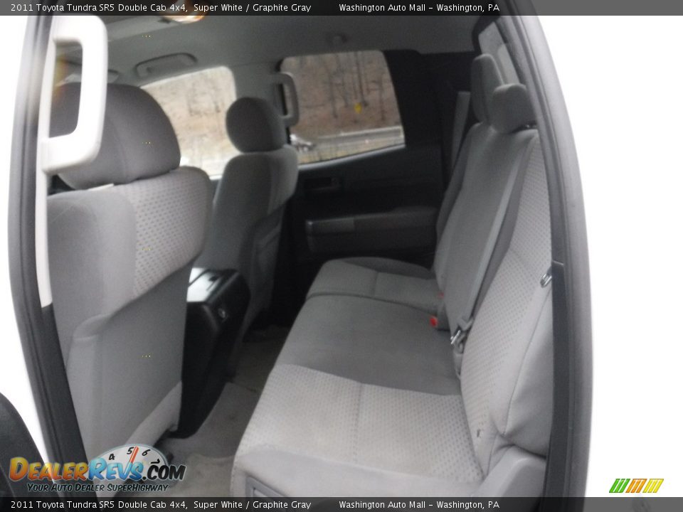 2011 Toyota Tundra SR5 Double Cab 4x4 Super White / Graphite Gray Photo #25