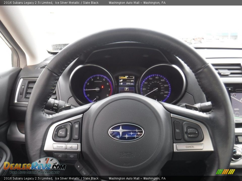 2016 Subaru Legacy 2.5i Limited Ice Silver Metallic / Slate Black Photo #25