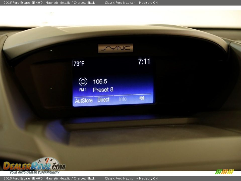 2016 Ford Escape SE 4WD Magnetic Metallic / Charcoal Black Photo #10