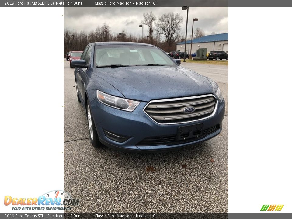 2019 Ford Taurus SEL Blue Metallic / Dune Photo #1