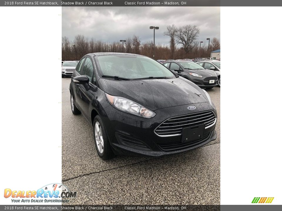 2018 Ford Fiesta SE Hatchback Shadow Black / Charcoal Black Photo #1