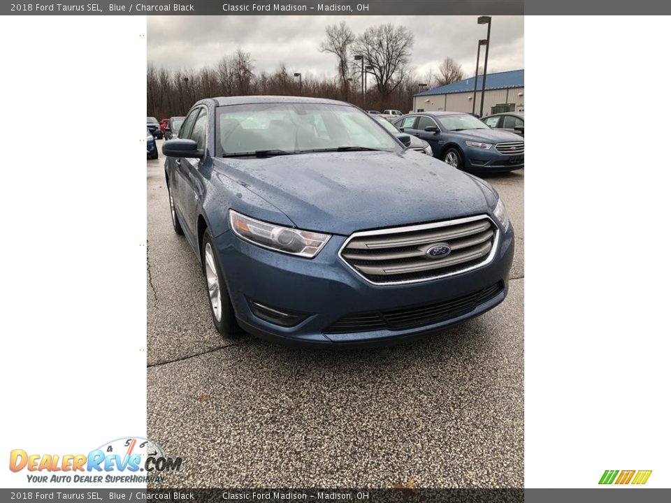 2018 Ford Taurus SEL Blue / Charcoal Black Photo #1