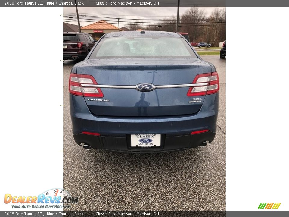 2018 Ford Taurus SEL Blue / Charcoal Black Photo #3