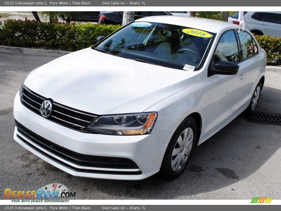 2016 Volkswagen Jetta S Pure White / Titan Black Photo #4
