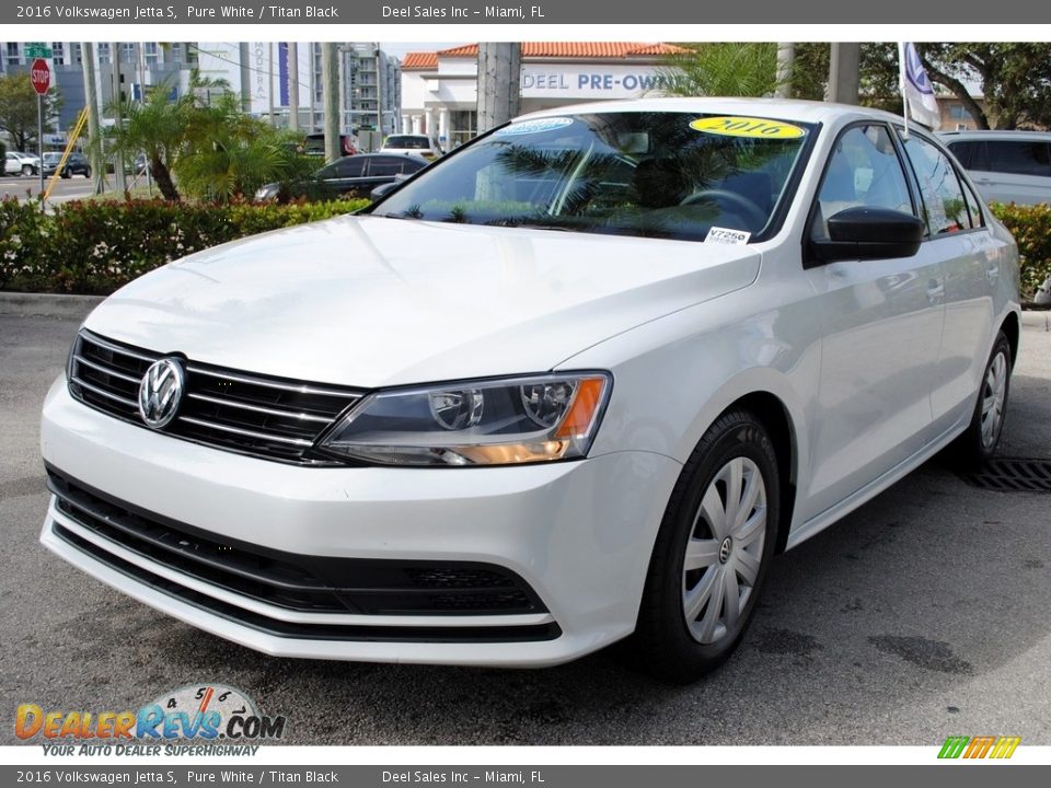 2016 Volkswagen Jetta S Pure White / Titan Black Photo #5