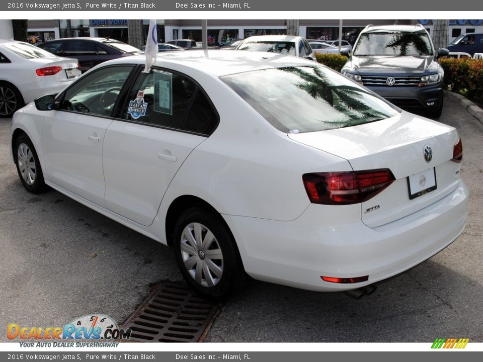 2016 Volkswagen Jetta S Pure White / Titan Black Photo #6