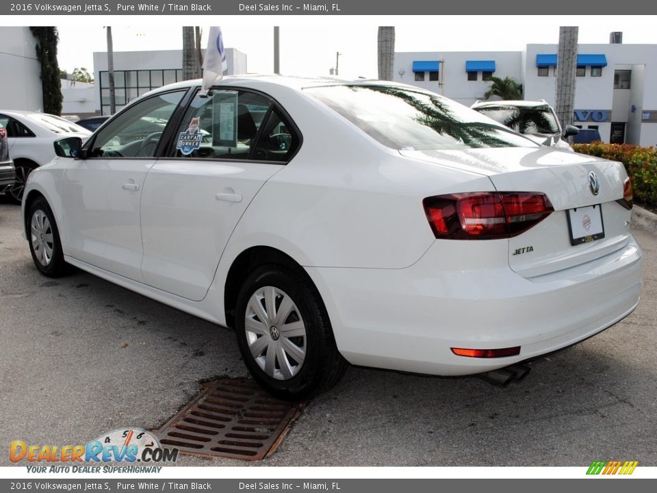 2016 Volkswagen Jetta S Pure White / Titan Black Photo #7