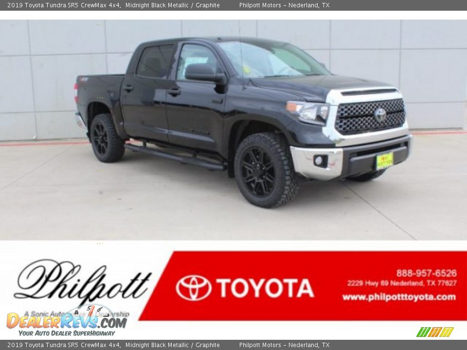 2019 Toyota Tundra SR5 CrewMax 4x4 Midnight Black Metallic / Graphite Photo #1