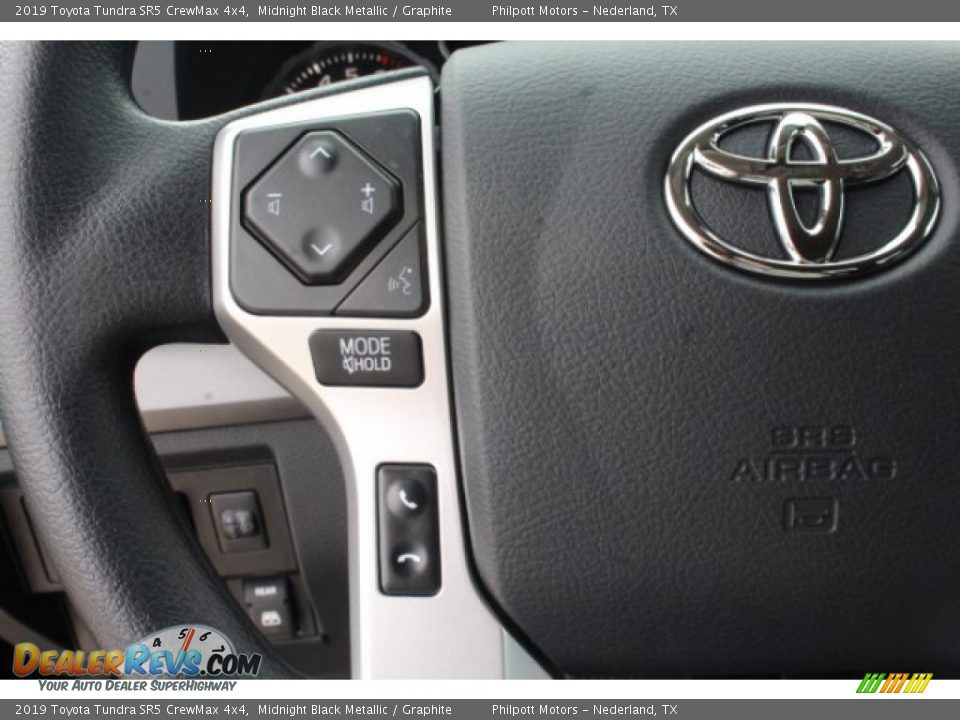 2019 Toyota Tundra SR5 CrewMax 4x4 Midnight Black Metallic / Graphite Photo #15