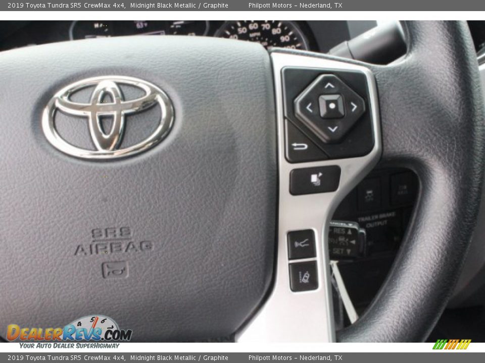 2019 Toyota Tundra SR5 CrewMax 4x4 Midnight Black Metallic / Graphite Photo #16