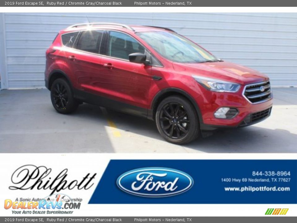 2019 Ford Escape SE Ruby Red / Chromite Gray/Charcoal Black Photo #1