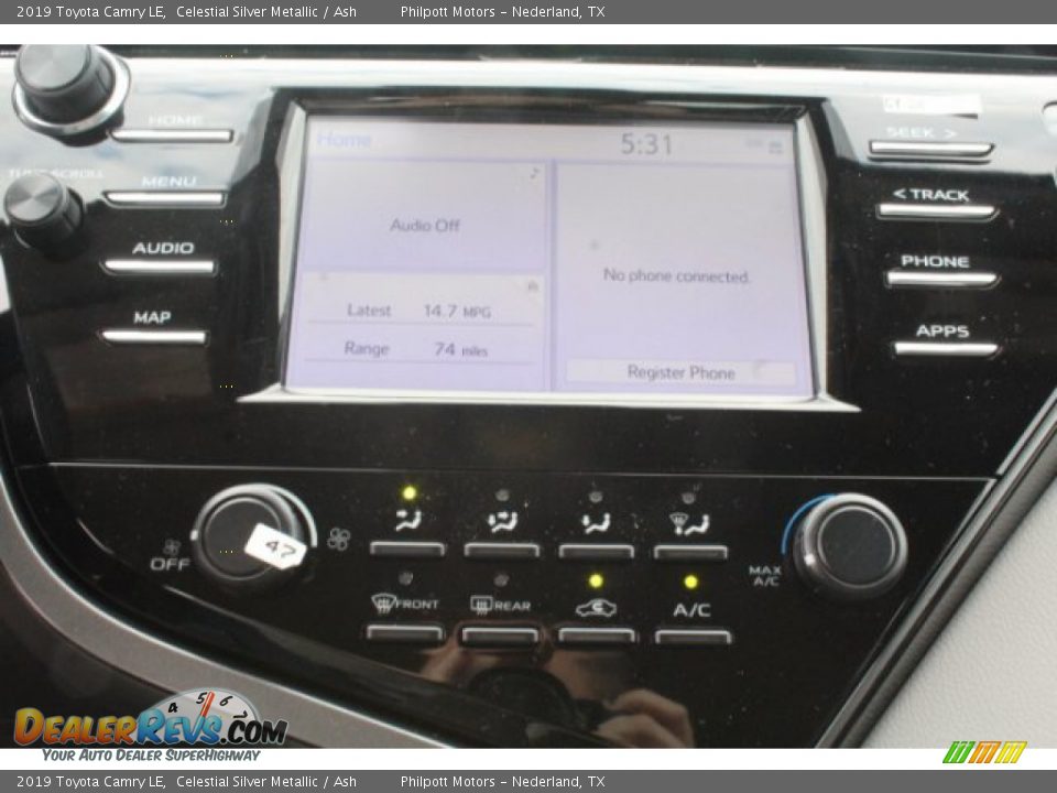 2019 Toyota Camry LE Celestial Silver Metallic / Ash Photo #12