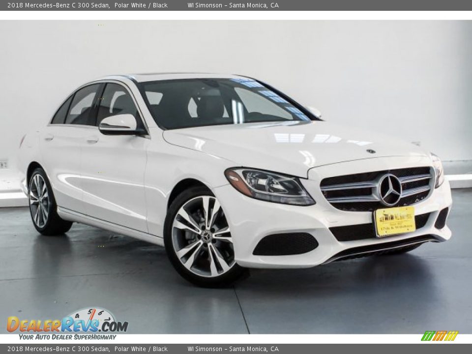 2018 Mercedes-Benz C 300 Sedan Polar White / Black Photo #14