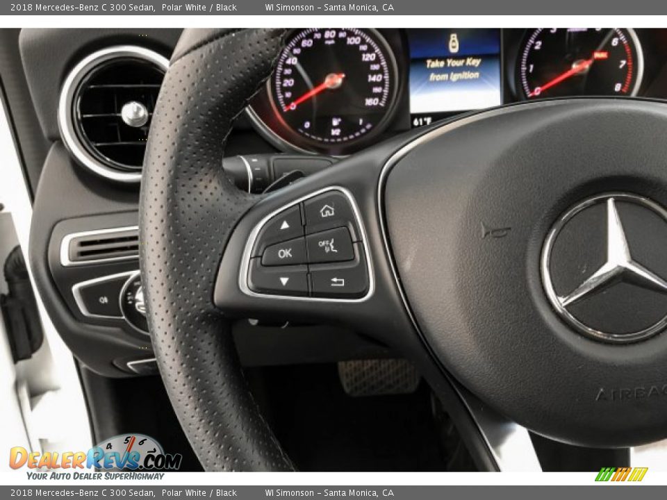 2018 Mercedes-Benz C 300 Sedan Polar White / Black Photo #19