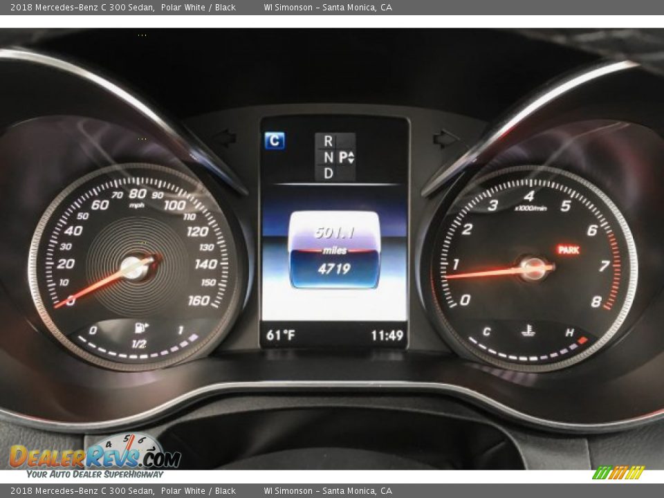 2018 Mercedes-Benz C 300 Sedan Polar White / Black Photo #21