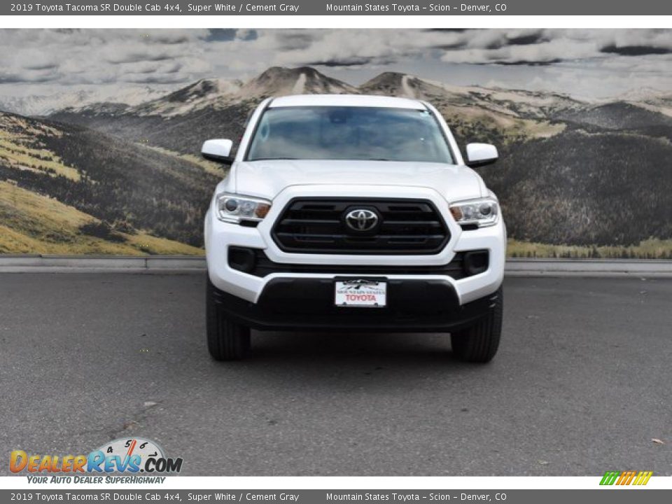2019 Toyota Tacoma SR Double Cab 4x4 Super White / Cement Gray Photo #2