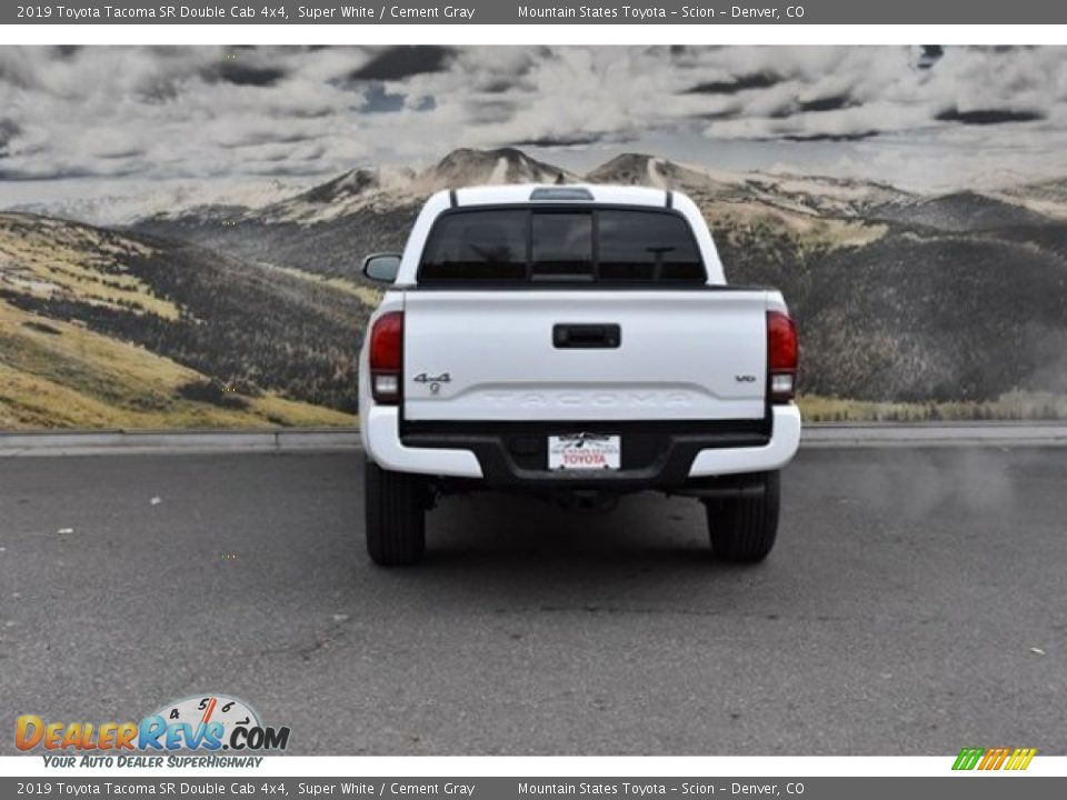 2019 Toyota Tacoma SR Double Cab 4x4 Super White / Cement Gray Photo #4
