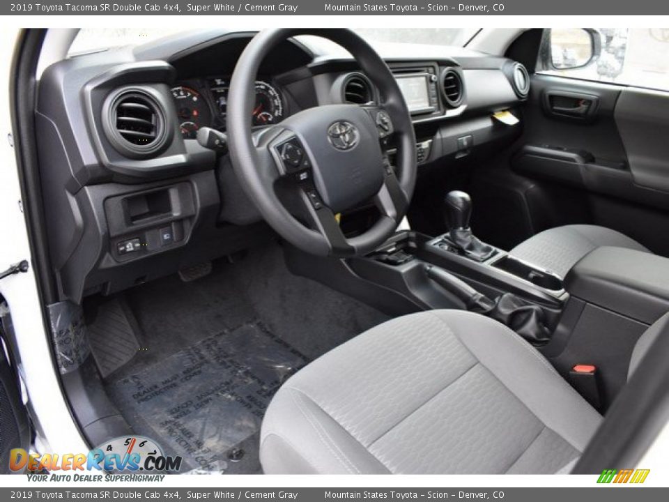 2019 Toyota Tacoma SR Double Cab 4x4 Super White / Cement Gray Photo #5