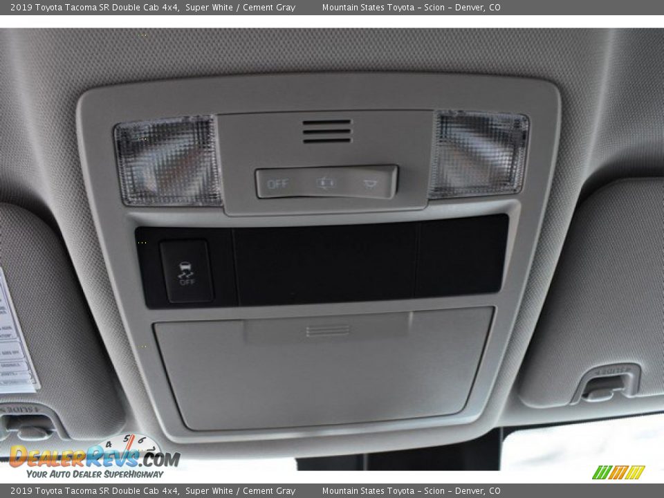 2019 Toyota Tacoma SR Double Cab 4x4 Super White / Cement Gray Photo #9