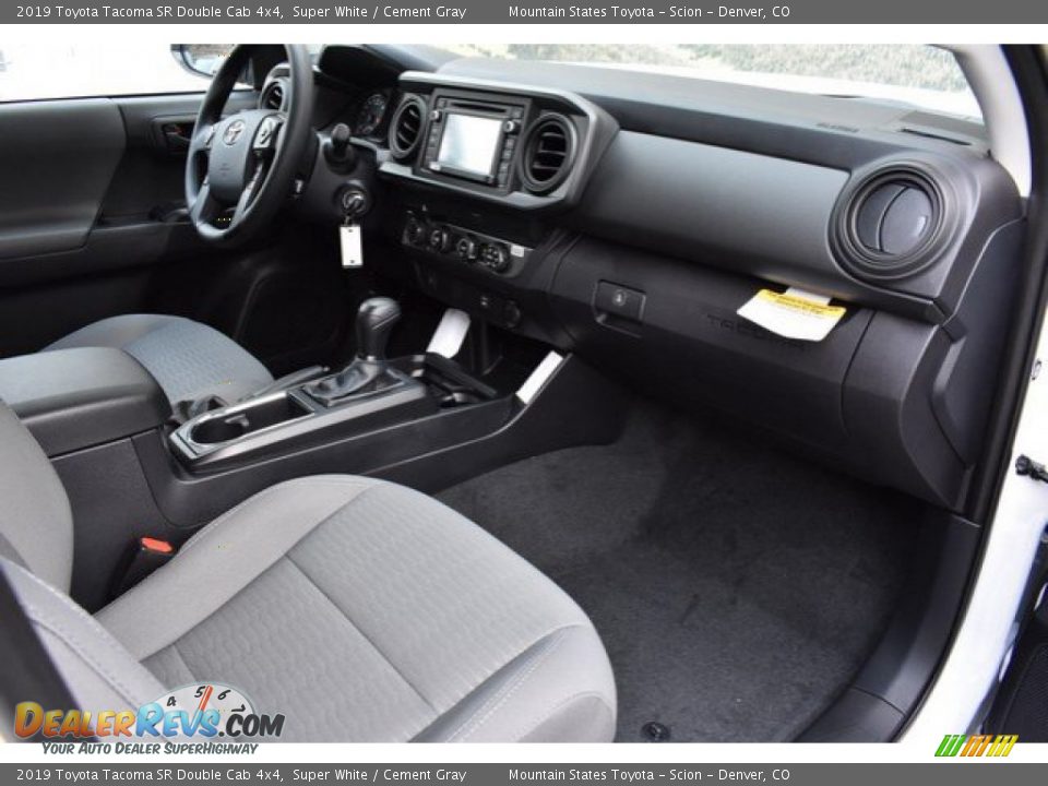 2019 Toyota Tacoma SR Double Cab 4x4 Super White / Cement Gray Photo #11