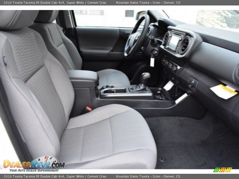 2019 Toyota Tacoma SR Double Cab 4x4 Super White / Cement Gray Photo #12