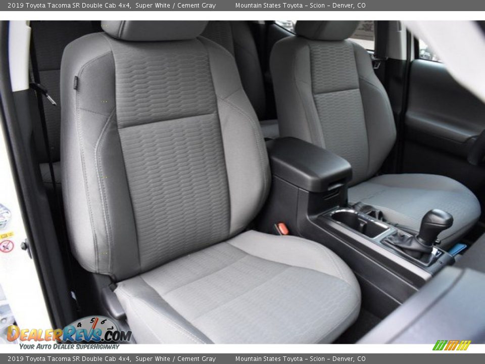 2019 Toyota Tacoma SR Double Cab 4x4 Super White / Cement Gray Photo #13