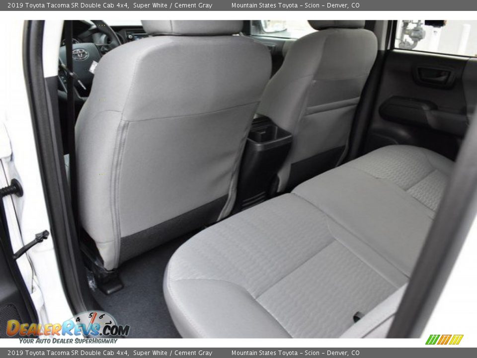 2019 Toyota Tacoma SR Double Cab 4x4 Super White / Cement Gray Photo #14