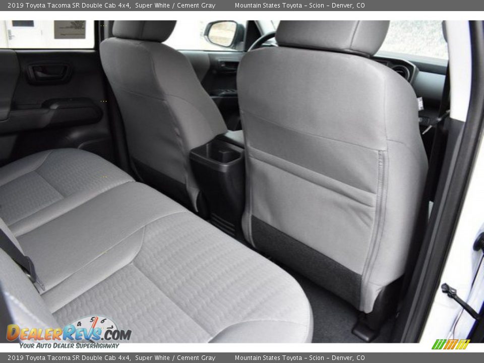 2019 Toyota Tacoma SR Double Cab 4x4 Super White / Cement Gray Photo #17