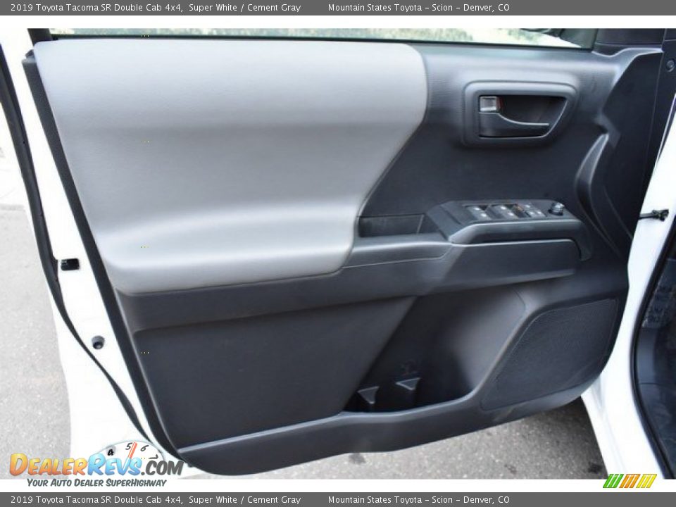 2019 Toyota Tacoma SR Double Cab 4x4 Super White / Cement Gray Photo #20