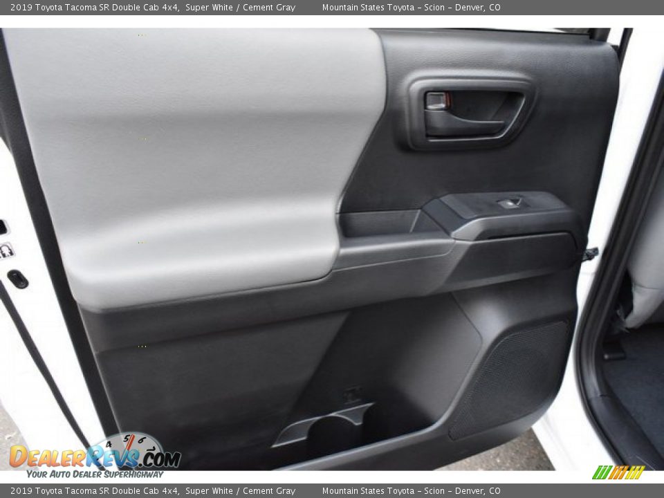 2019 Toyota Tacoma SR Double Cab 4x4 Super White / Cement Gray Photo #21