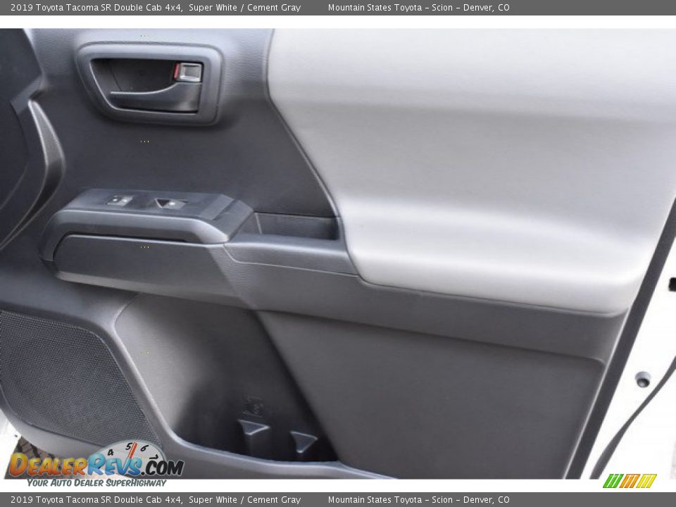 2019 Toyota Tacoma SR Double Cab 4x4 Super White / Cement Gray Photo #22