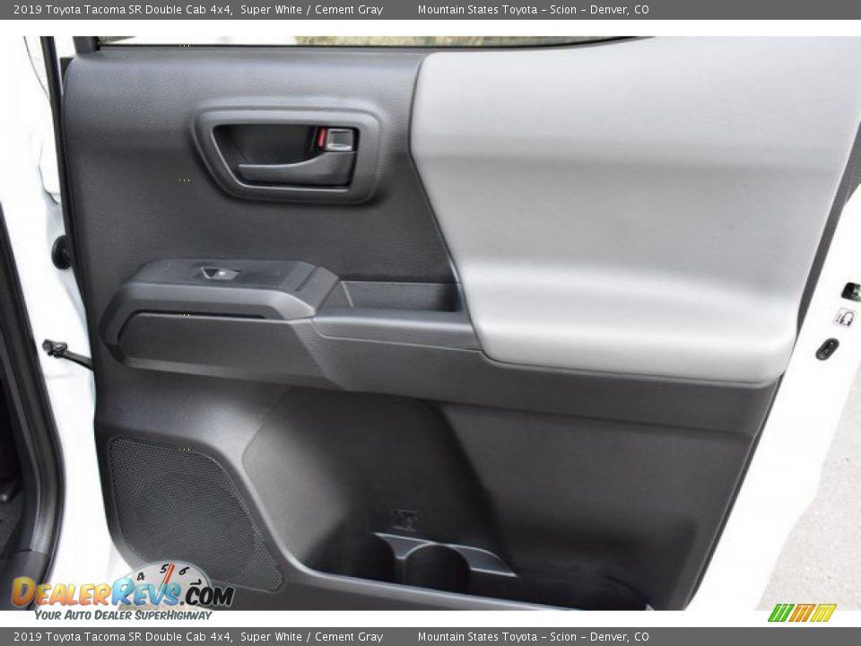 2019 Toyota Tacoma SR Double Cab 4x4 Super White / Cement Gray Photo #23
