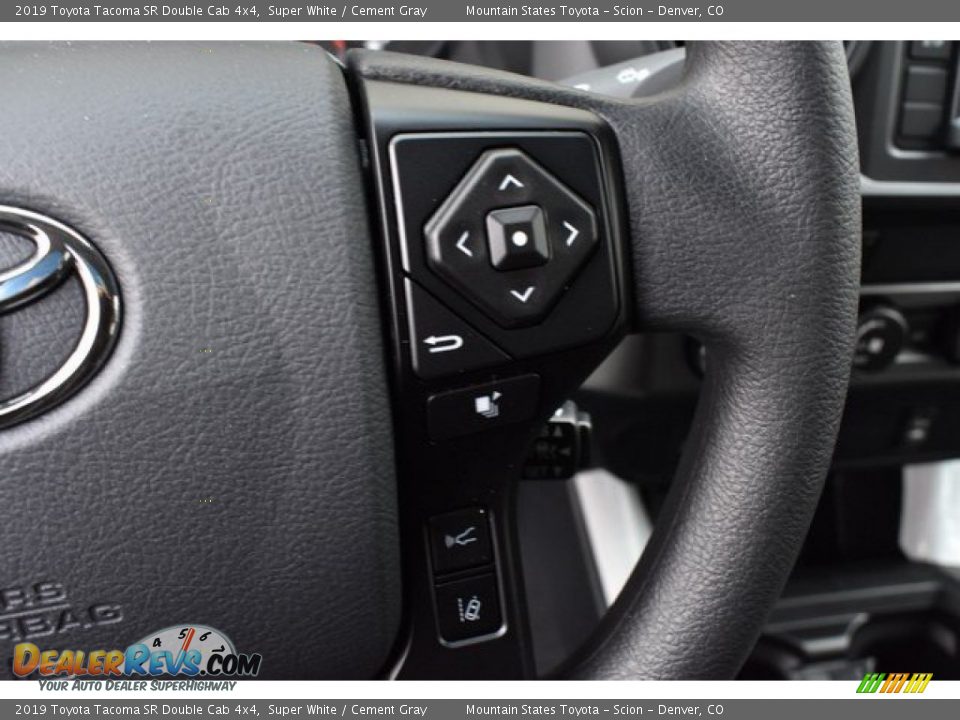 2019 Toyota Tacoma SR Double Cab 4x4 Super White / Cement Gray Photo #27