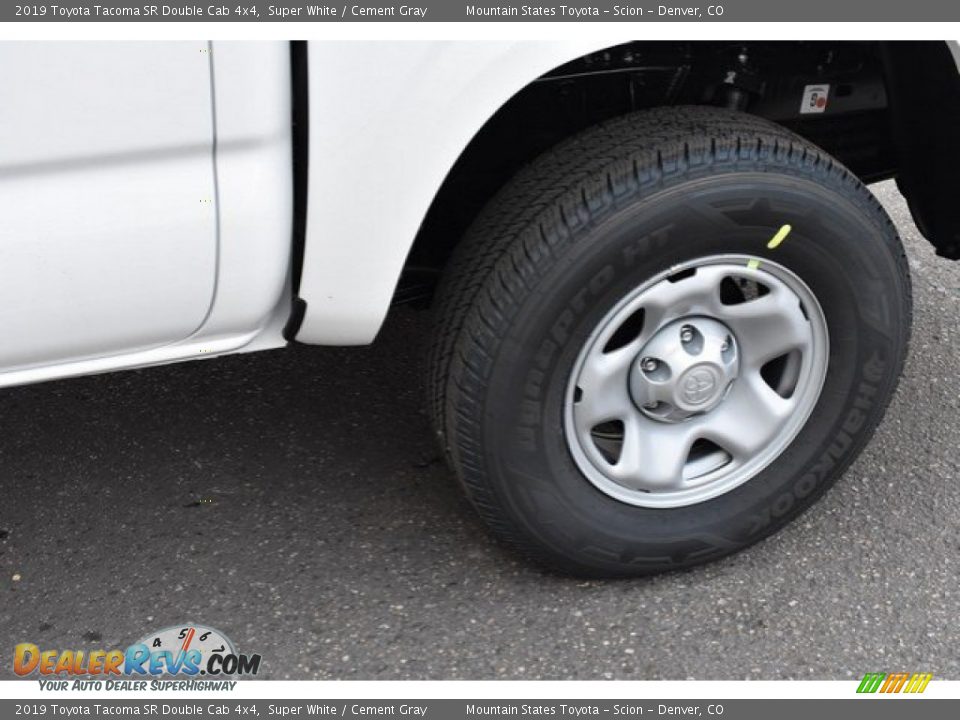2019 Toyota Tacoma SR Double Cab 4x4 Super White / Cement Gray Photo #33