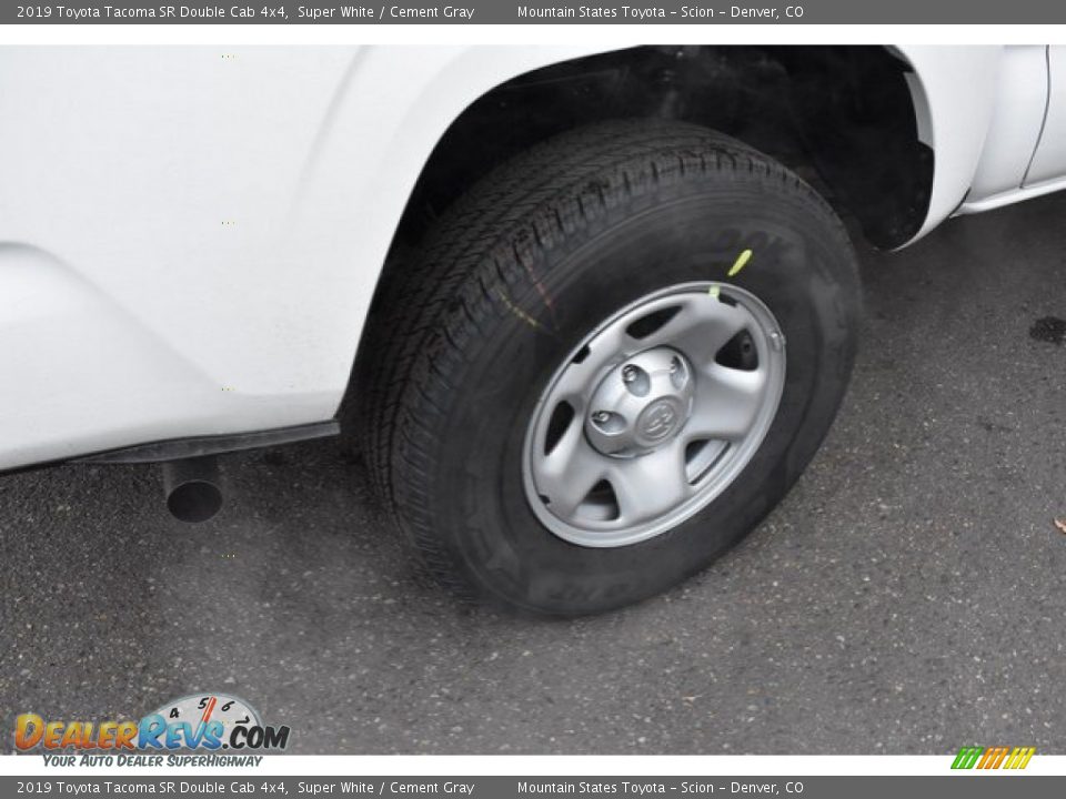 2019 Toyota Tacoma SR Double Cab 4x4 Super White / Cement Gray Photo #34
