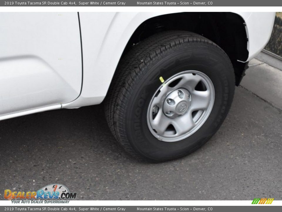 2019 Toyota Tacoma SR Double Cab 4x4 Super White / Cement Gray Photo #35