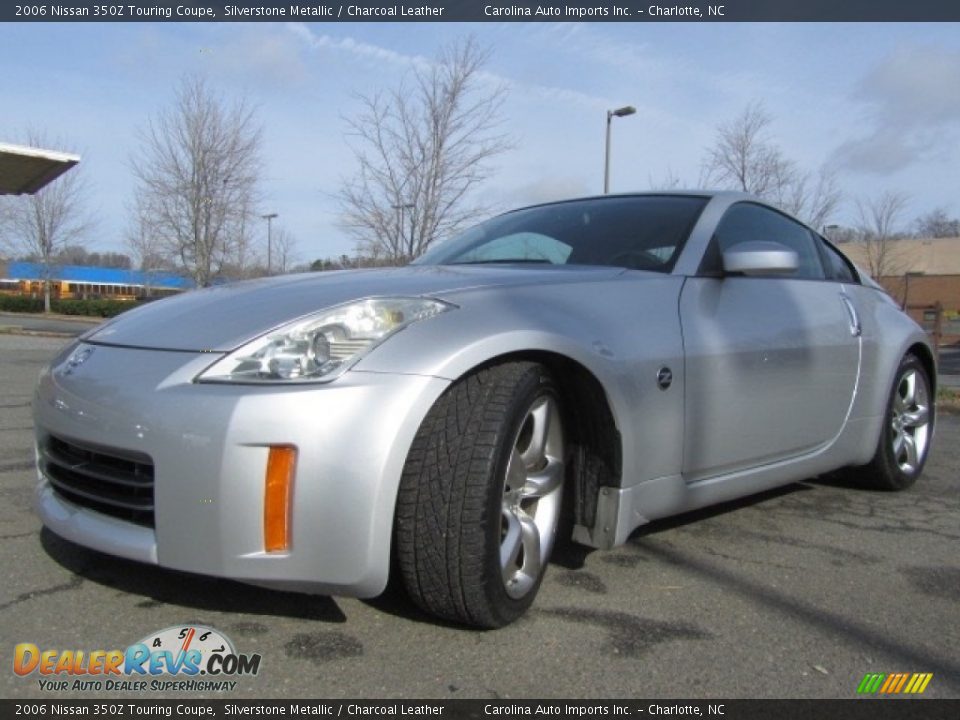 2006 Nissan 350Z Touring Coupe Silverstone Metallic / Charcoal Leather Photo #6