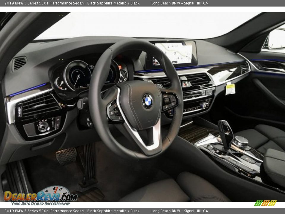 2019 BMW 5 Series 530e iPerformance Sedan Black Sapphire Metallic / Black Photo #4
