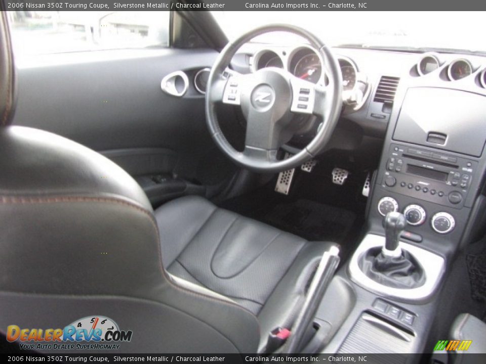 2006 Nissan 350Z Touring Coupe Silverstone Metallic / Charcoal Leather Photo #12