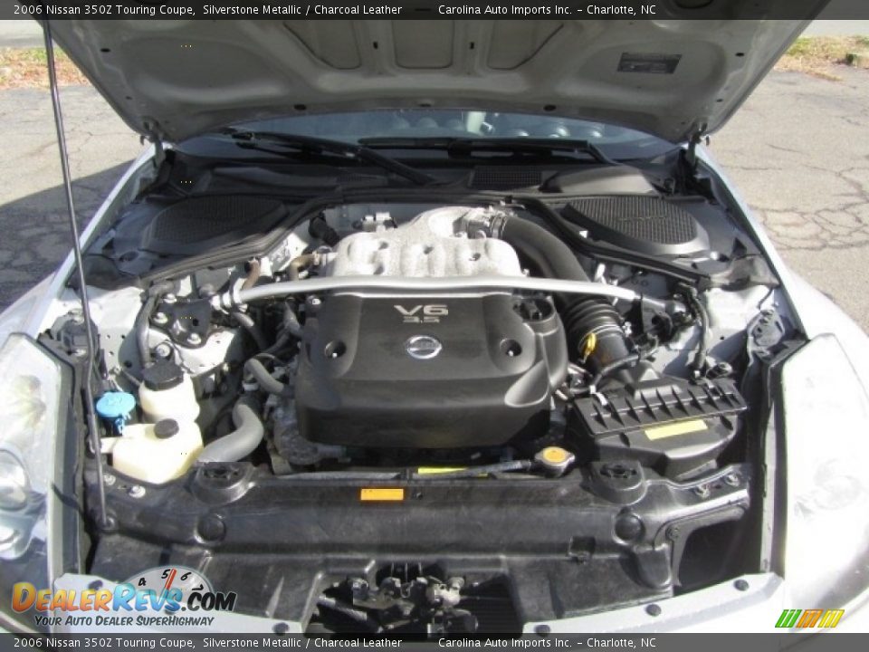 2006 Nissan 350Z Touring Coupe Silverstone Metallic / Charcoal Leather Photo #22