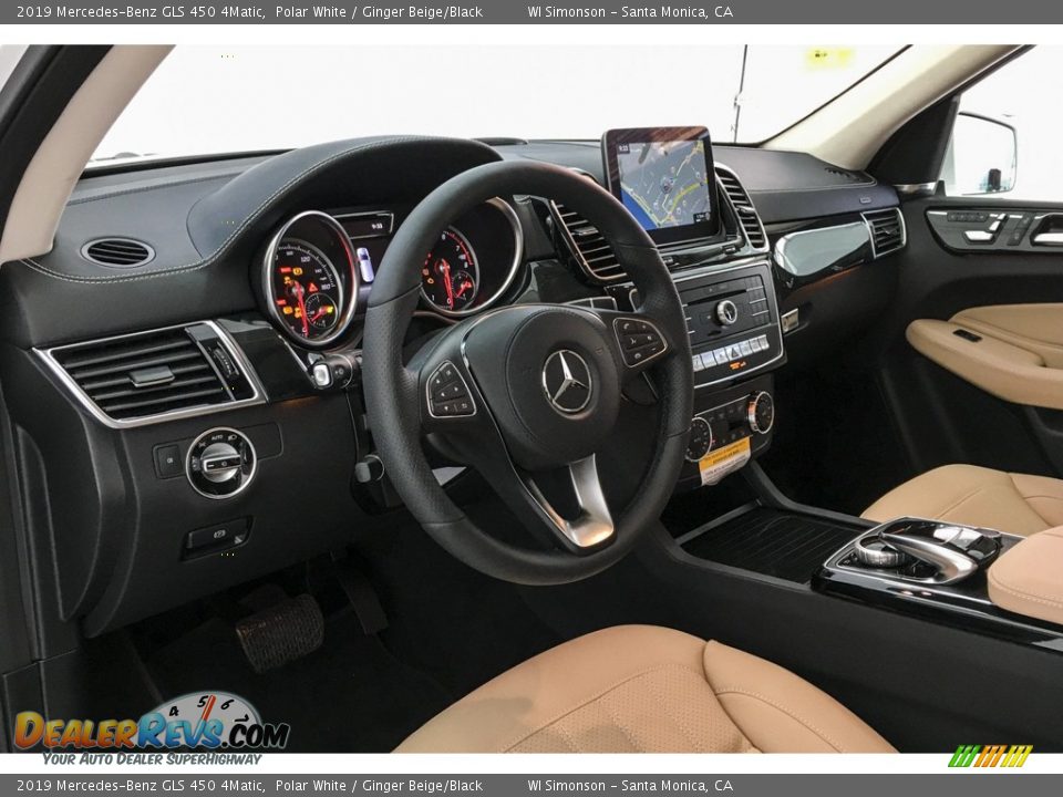 2019 Mercedes-Benz GLS 450 4Matic Polar White / Ginger Beige/Black Photo #4