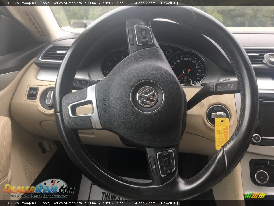 2012 Volkswagen CC Sport Reflex Silver Metallic / Black/Cornsilk Beige Photo #16