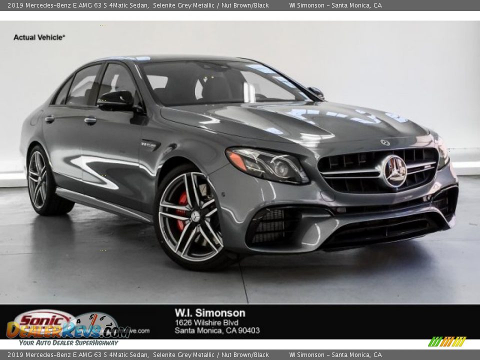2019 Mercedes-Benz E AMG 63 S 4Matic Sedan Selenite Grey Metallic / Nut Brown/Black Photo #1