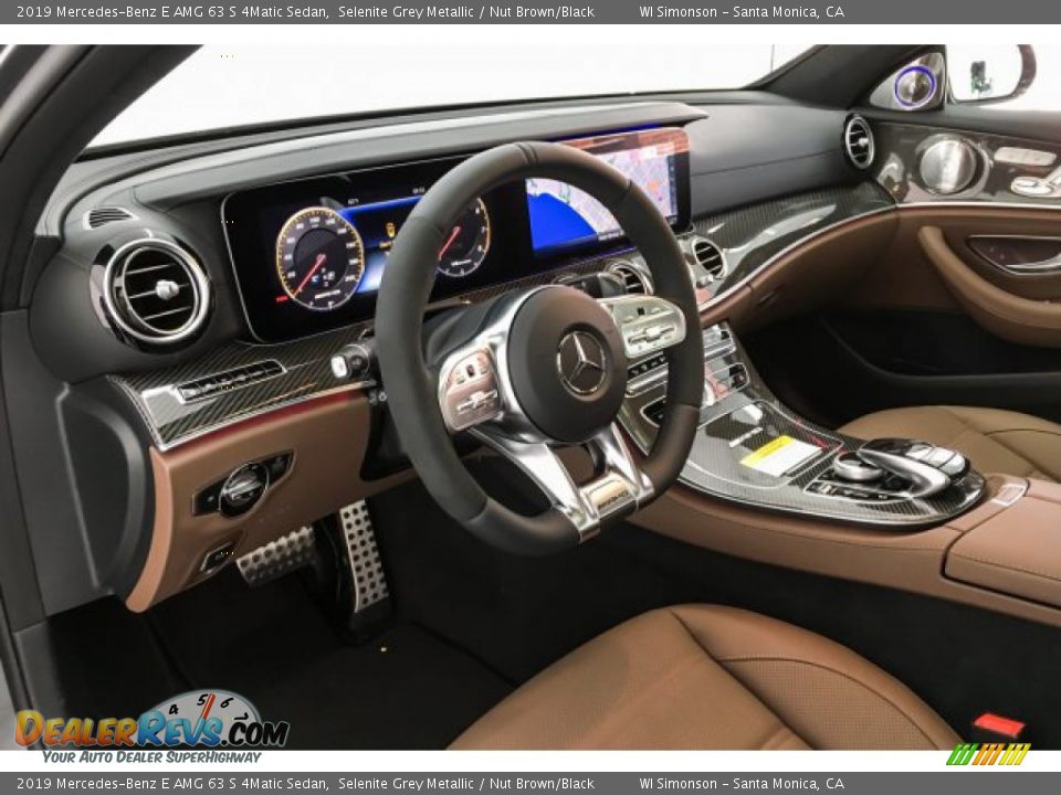 2019 Mercedes-Benz E AMG 63 S 4Matic Sedan Selenite Grey Metallic / Nut Brown/Black Photo #4