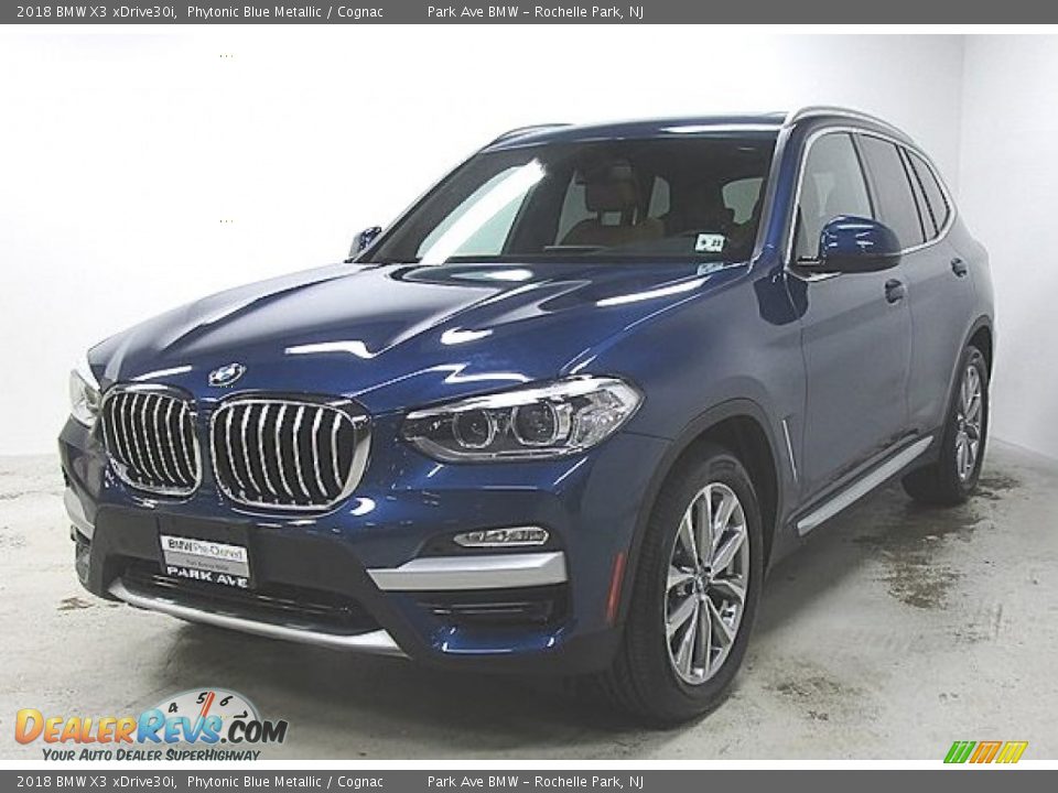 2018 BMW X3 xDrive30i Phytonic Blue Metallic / Cognac Photo #1