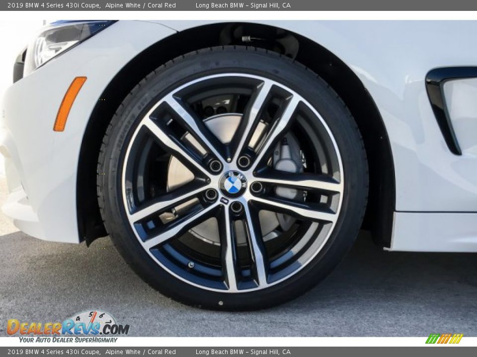 2019 BMW 4 Series 430i Coupe Alpine White / Coral Red Photo #9