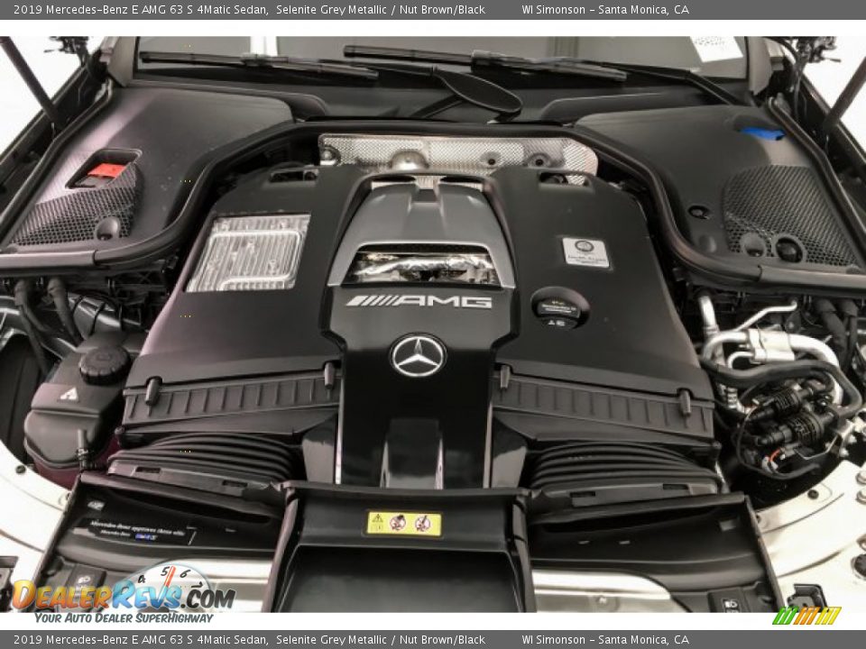 2019 Mercedes-Benz E AMG 63 S 4Matic Sedan Selenite Grey Metallic / Nut Brown/Black Photo #8