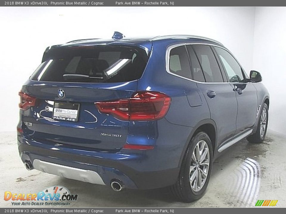 2018 BMW X3 xDrive30i Phytonic Blue Metallic / Cognac Photo #4