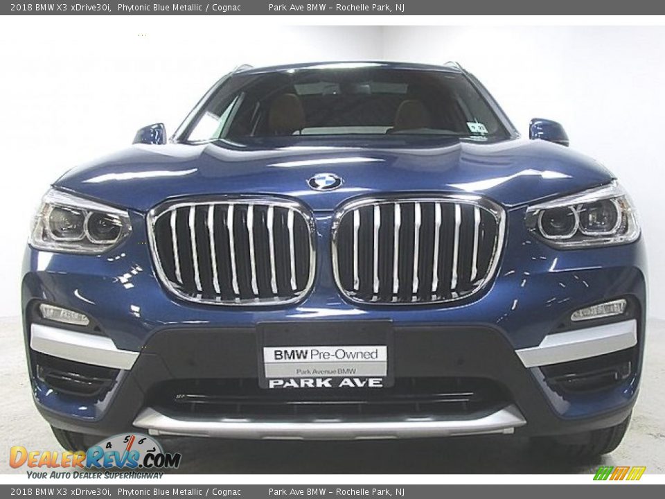 2018 BMW X3 xDrive30i Phytonic Blue Metallic / Cognac Photo #6